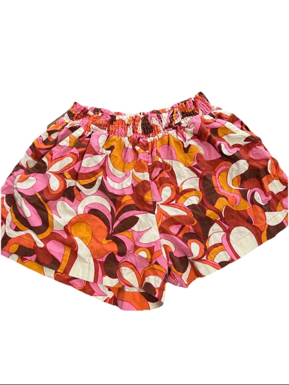 Ava & Viv Women’s Plus Linen Blend Floral Boho Shorts Retro Pattern Women’s 2x